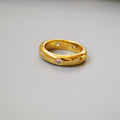Flush Set Stone Dome Band Ring
