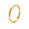 Polished Gold Plain Band Ring