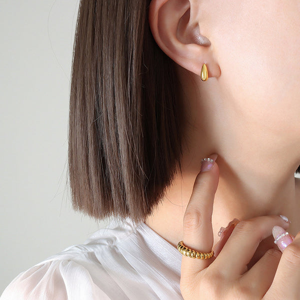 18K Gold Plated Water Drop Earrings