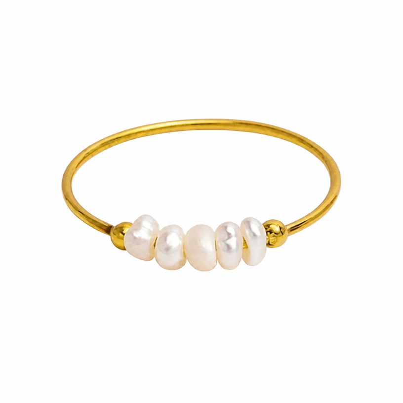 Pearl Cluster Ring - 18K Gold Plated