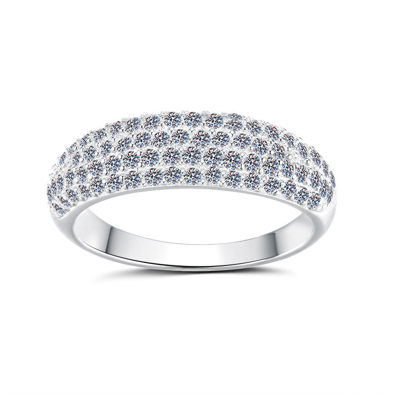 Pave Diamond Half Band Ring