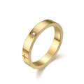 Bezel Stone Cross Ring
