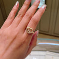 Rose Gold Floating Diamond Heart Ring