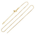 Gold Box Chain Threader Necklace