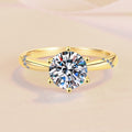 Solitaire Ring with Side Diamonds
