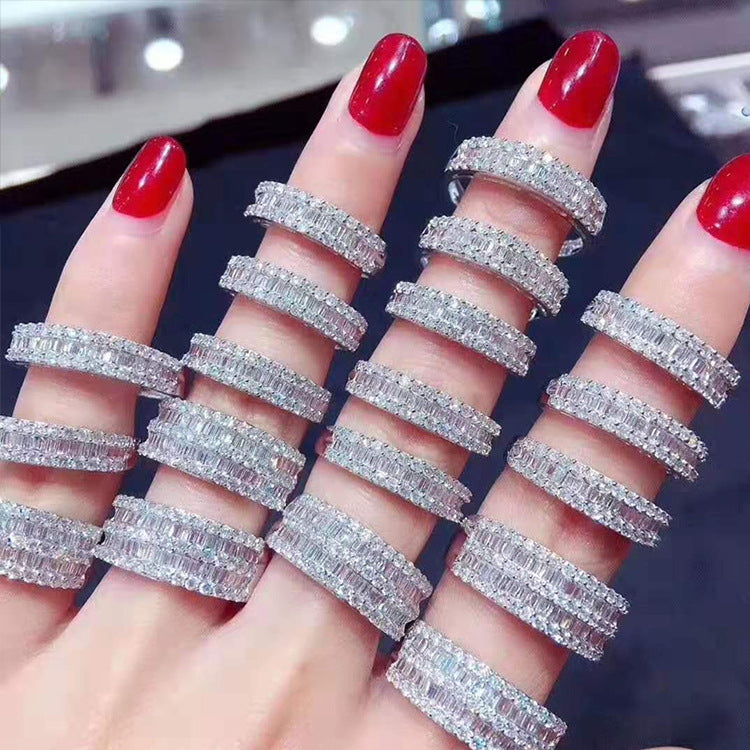 Baguette Eternity Stacking Rings