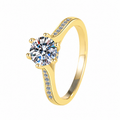 Bypass Pave Solitaire Ring