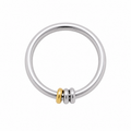 Two-Tone Minimalist Bangle - 18K Gold Plated Stainless Steel