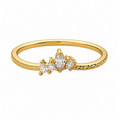 Marquise Cluster Ring with Pear Stacker