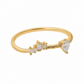 Interlocked Marquise Cluster Ring Set