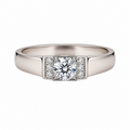 Square Set Moissanite Ring
