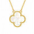 Mother of Pearl Clover Pendant Necklace