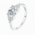 Moissanite Oval Solitaire Ring