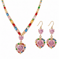Heart Pendant Necklace and Earring Set