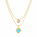 Layered Stone Pendant Necklace