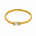 Rectangle Zircon Minimalist Ring